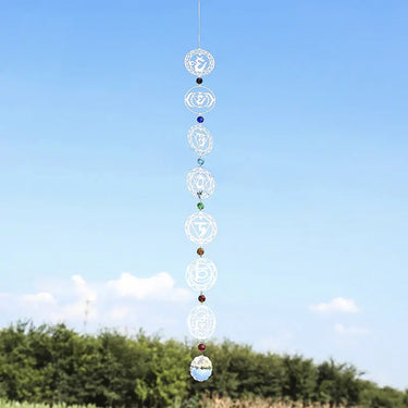Chakra Symbols Crystal Suncatcher Chandelier-Your Soul Place